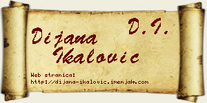 Dijana Ikalović vizit kartica